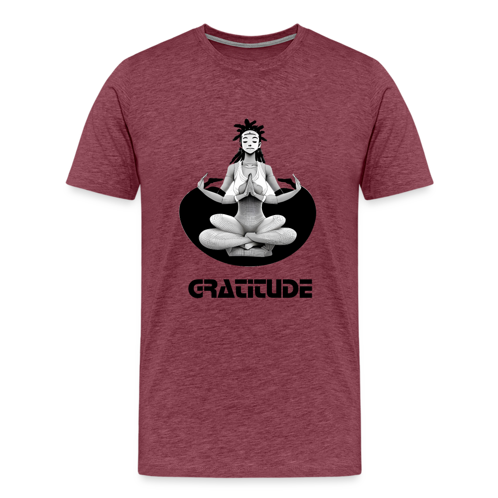 Gratitude shirt - heather burgundy