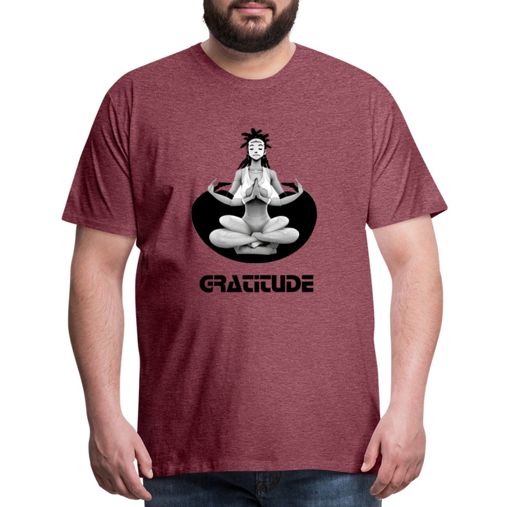 Gratitude shirt - heather burgundy