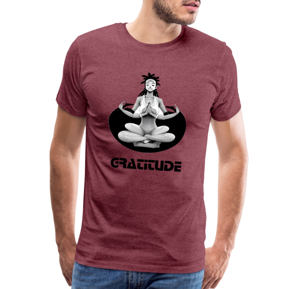 Gratitude shirt - heather burgundy