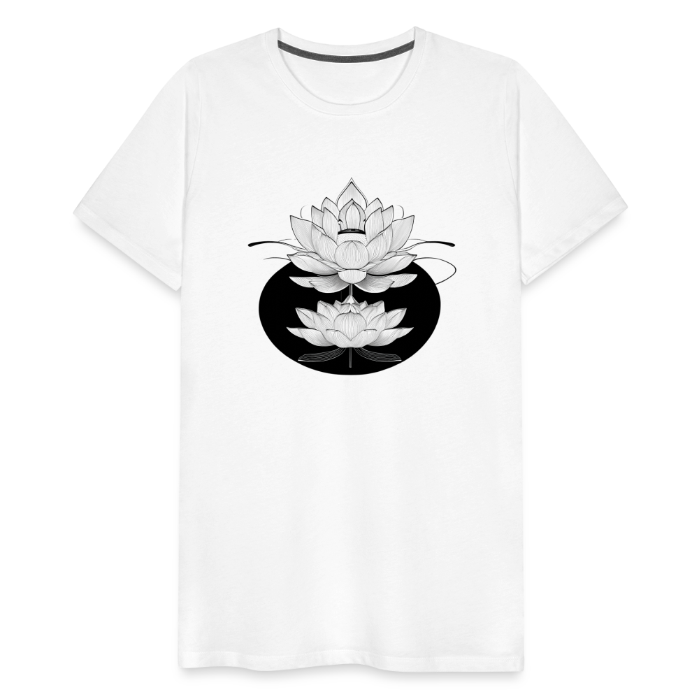 White Lotus flower shirt - white