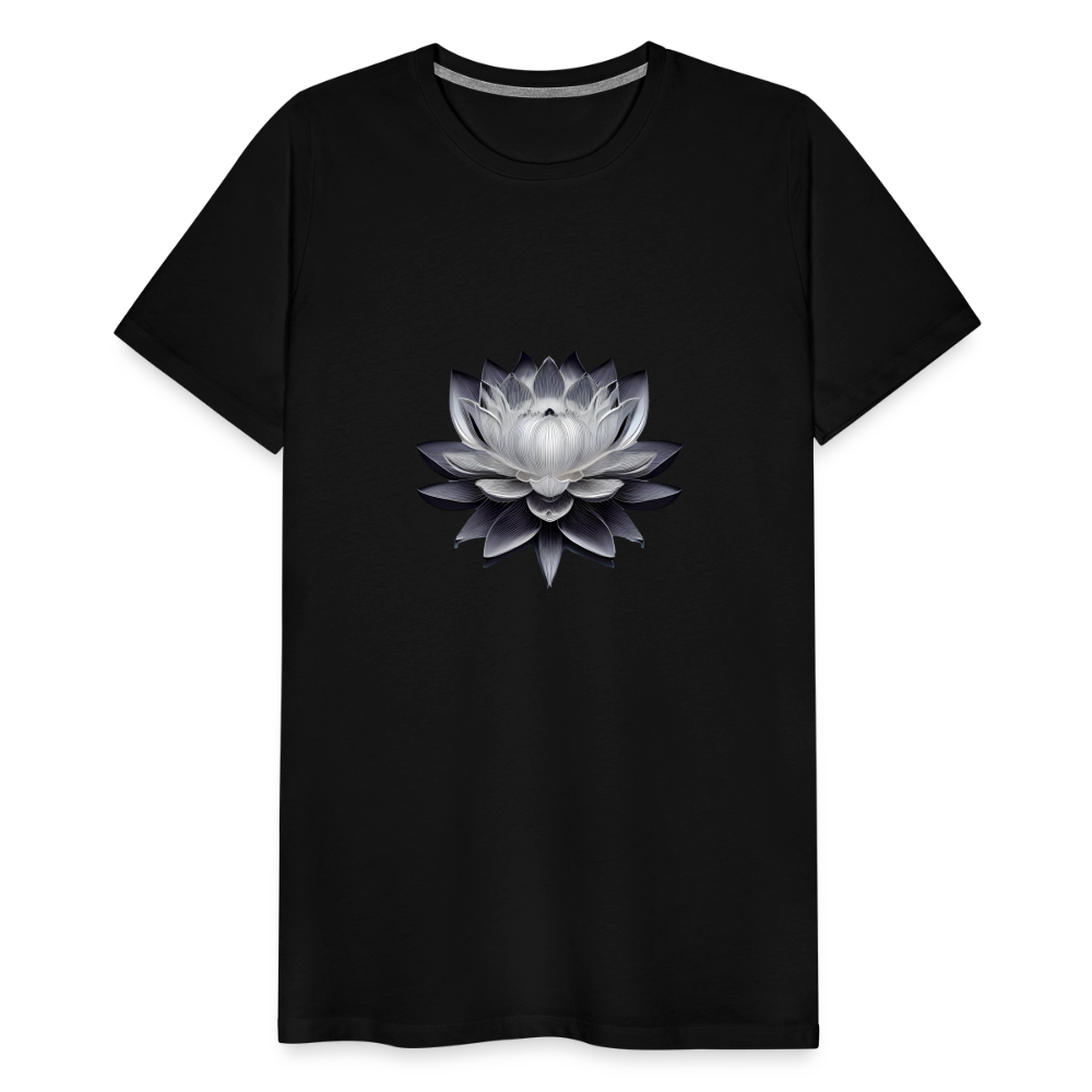 White lotus flower - black