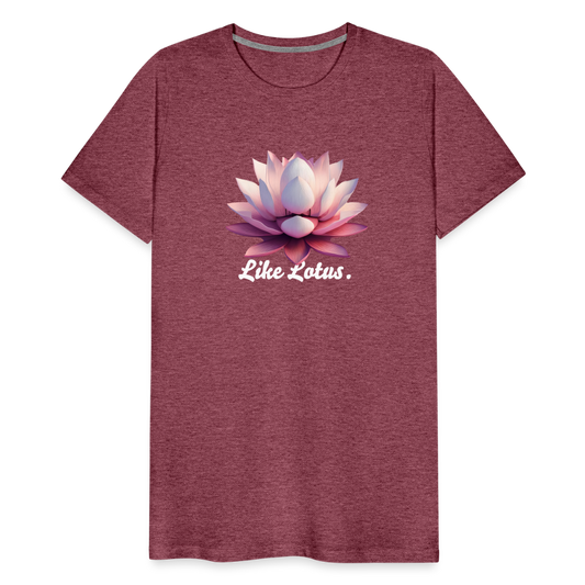Pink Lotus Flower Shirt - heather burgundy